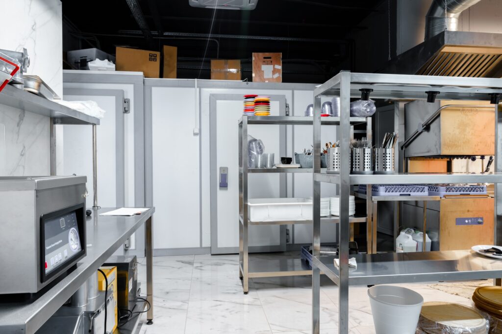 Kitchen appliances in professional kitchen in a restaurant