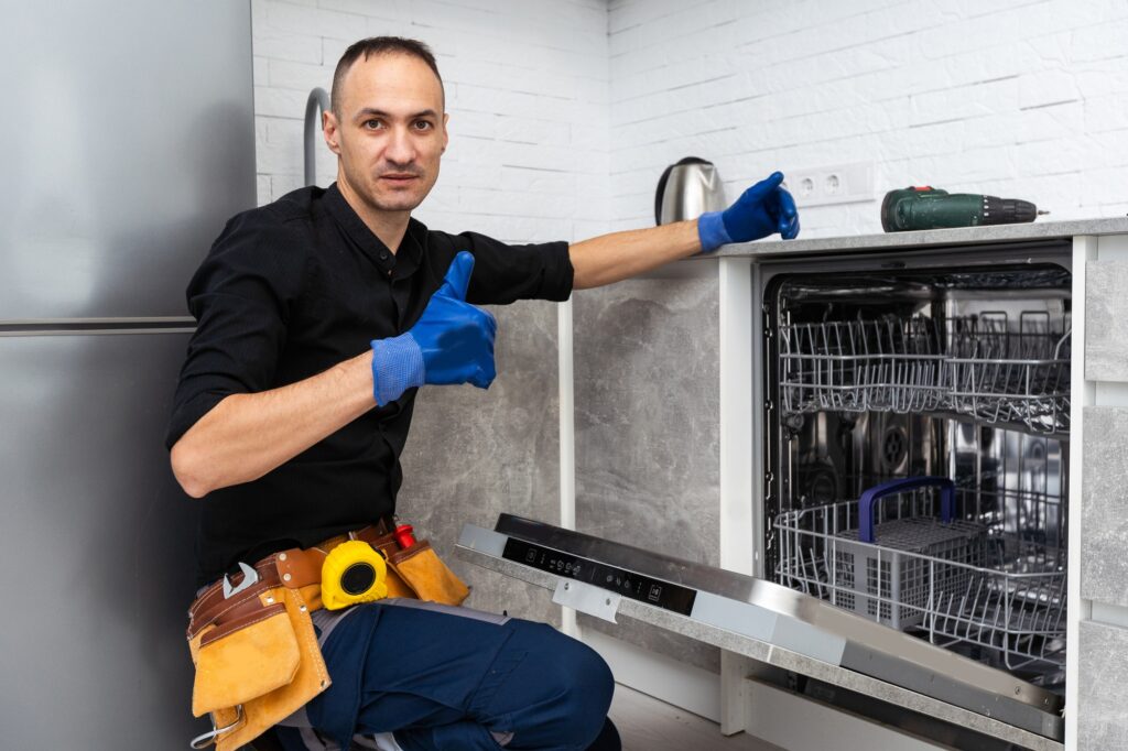 Dishwasher Appliance Repair Service. Household Maintenance Repairman